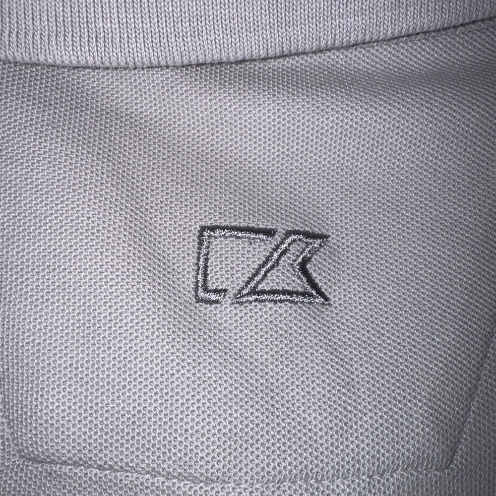 Cutter & Buck Mens Advantage Polo Shirt Light Grey Short Sleeve L MCK00158 - Picture 8 of 12